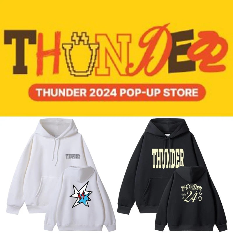 【急速出荷!2枚購入で300円 OFF!】ateezthunder ポップアップスウェットシャツプラスベルベット薄手プルオーバーパーカー 女性用2枚購入でカード1パスケース