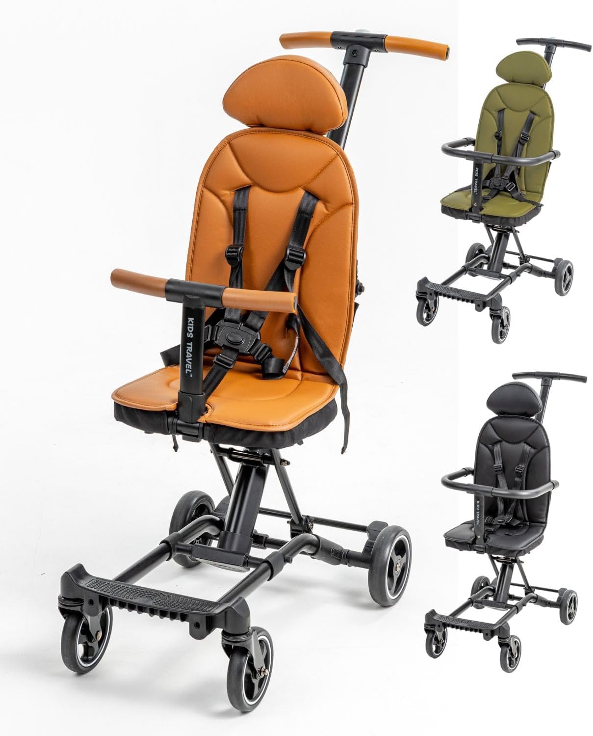 【令和の最新!!多機能ベビーカー】キッズトラベル B型 ベビーカー 超軽量コンパクト 折りたたみ ベビーバイク ベビーバギー コンパクト収納 持ち運び便利 家族旅行 帰省 (ブラウン)