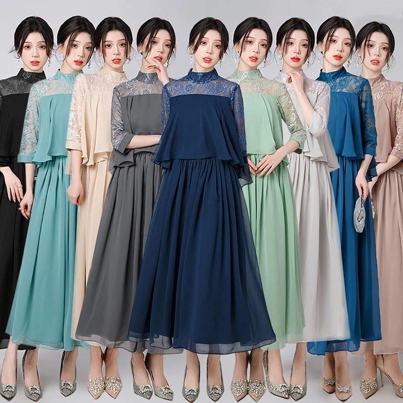 ドレス 2025 パーティー フォーマル イブニングドレス ワンピース ロングドレス レース 優雅 エレガント 痩せる 韓国風 結婚式 前撮り 演奏会 ウェディング 発表会 卒業式 成人式 花嫁