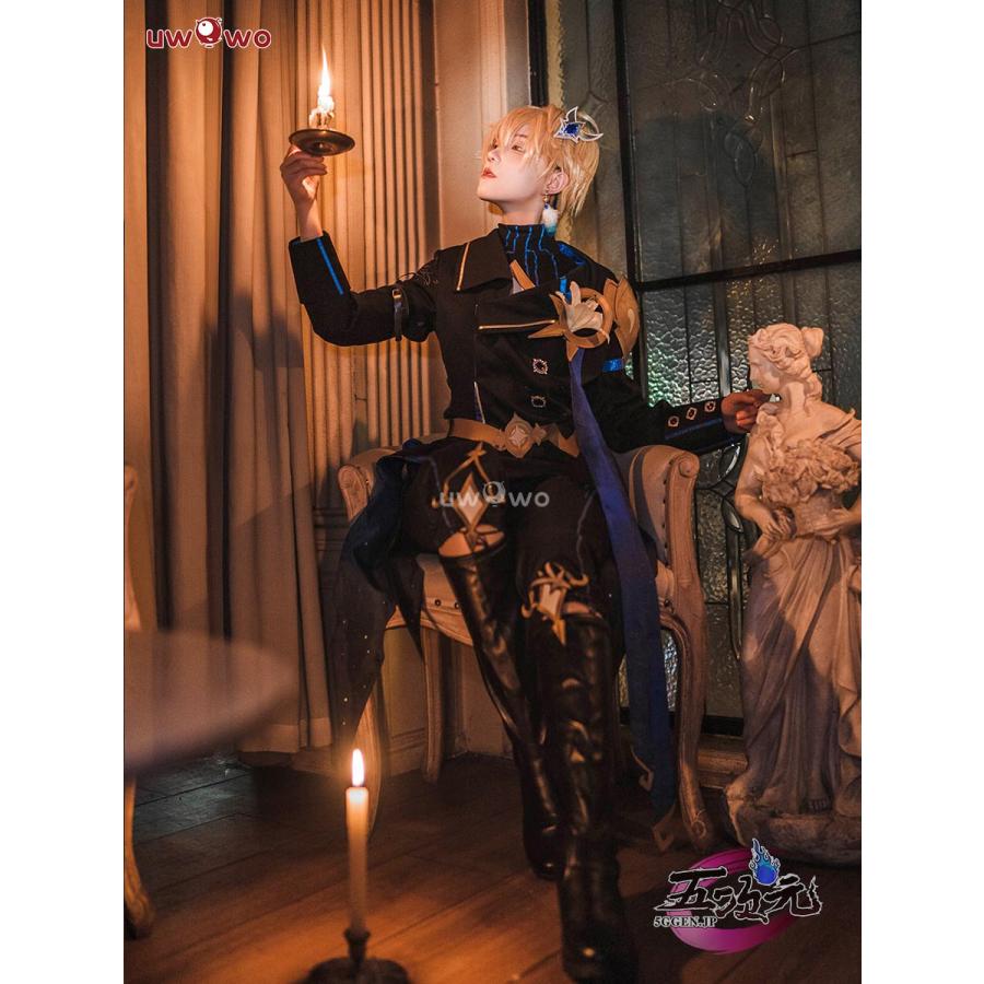 即納あり Uwowo　原神　コスプレ　ソラ　空　深淵王子　同人服　衣装　ins大人気 ウイッグ　髙!品!質