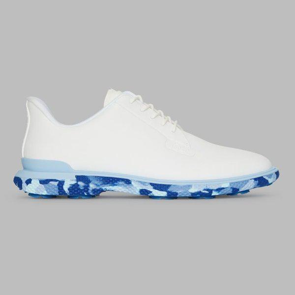 メンズゴルフシューズ ホワイト スパイクレス カモ スニーカー 練習靴