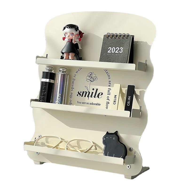 卓上 ウェーブラック 眼鏡置き 鍵置き 収納ラック スタンド 棚 スチール 奥行き 9cm 韓国 おしゃれ 洗面 玄関 リビング 白 ホワイトch-983 4,680円