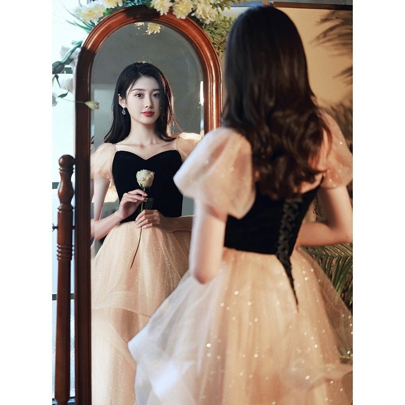パーティードレス2024新作 高級感 結婚式ワンピース 気質 演奏会 ドレス ウェディングドレス 花嫁ロングドレス 卒業式 成人式 ワンピース