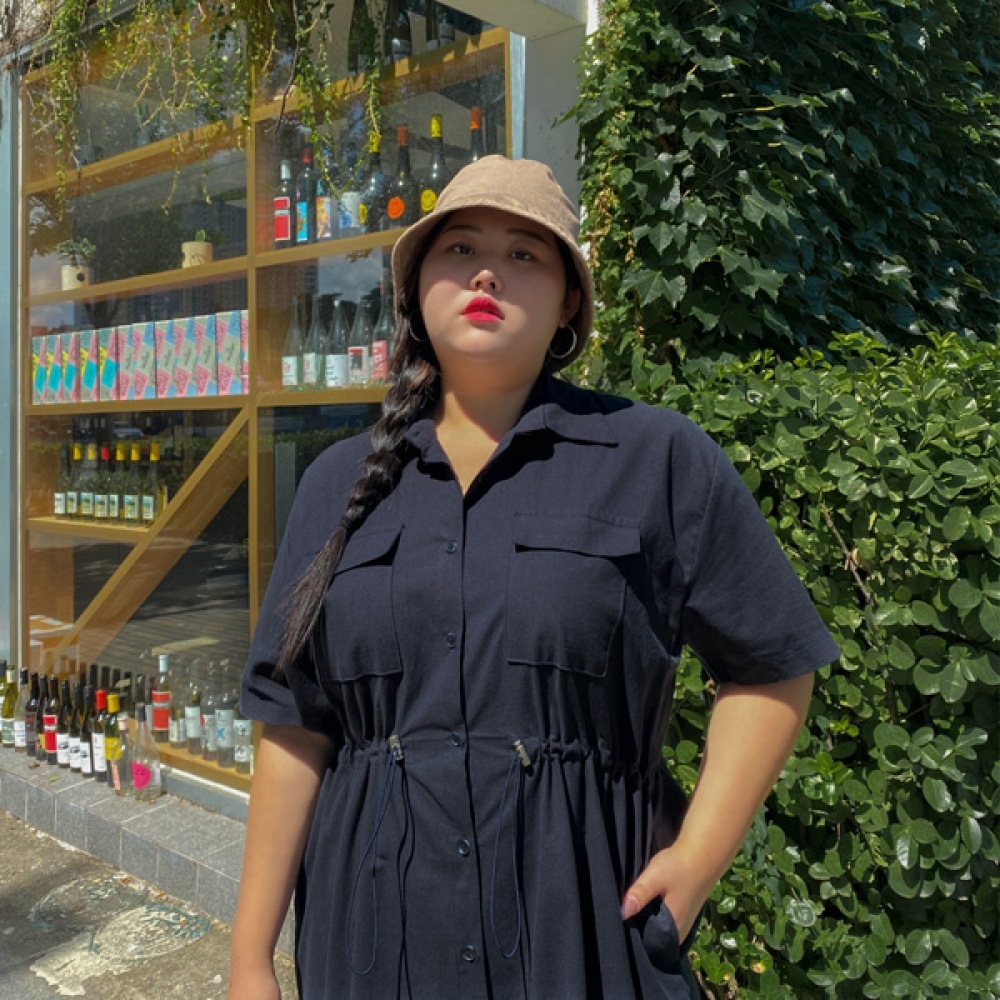 【イーブレットバイJSTYLE】イーブレットリリビルリネンストリングボタンロングドレスJSTYLE