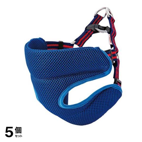 ペティオ メリカジ ストライプベストハーネス S 小型犬用胴輪 ネイビー 1個入 (W55474) 5個セット