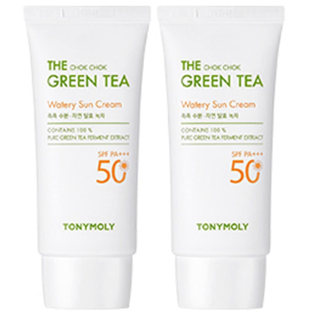 トニーモリー しっとりグリーンティー 水分サンクリーム SPF50+ PA+++, 50ml, 2個