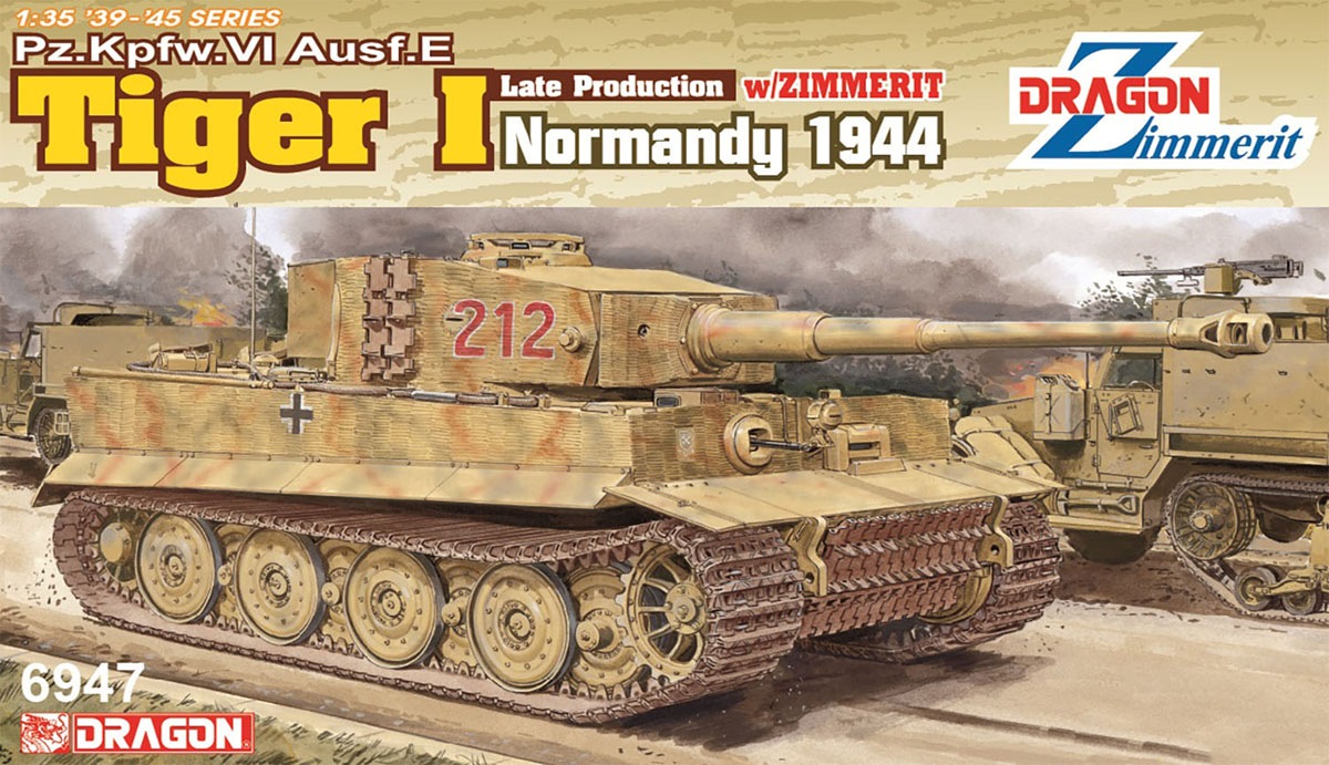 ドラゴンモデル 1/35 WW.II ドイツ軍 ティーガーI 後期生産型 ノルマンディー1944 マジックトラック/アルミ砲身/3Dプリントマズルブレーキ/ヴィットマン フィギュア付属 豪華仕様【DR
