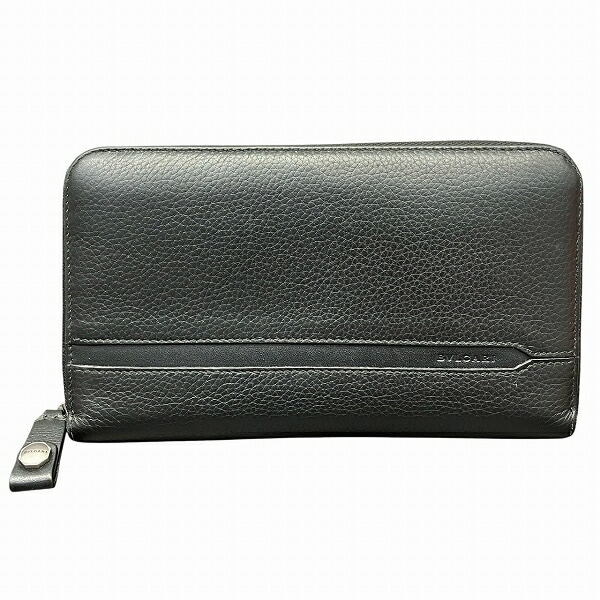 ブルガリ オクト 36968 ラウンドジップ 長財布 メンズ 【中古】
