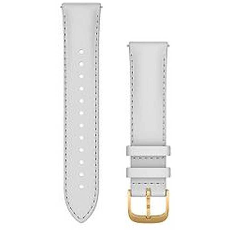GARMIN　Quick Release バンド 20mm White Italian Leather / 24K Gold PVD　010-12924-68