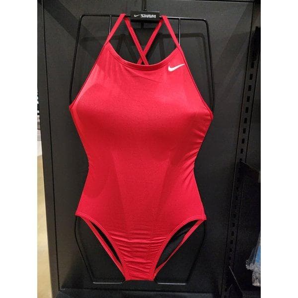 []女性用水着 アンサーソリッドミドル レースアップタイバック NESSG000-614 ユニバーシティレッド
