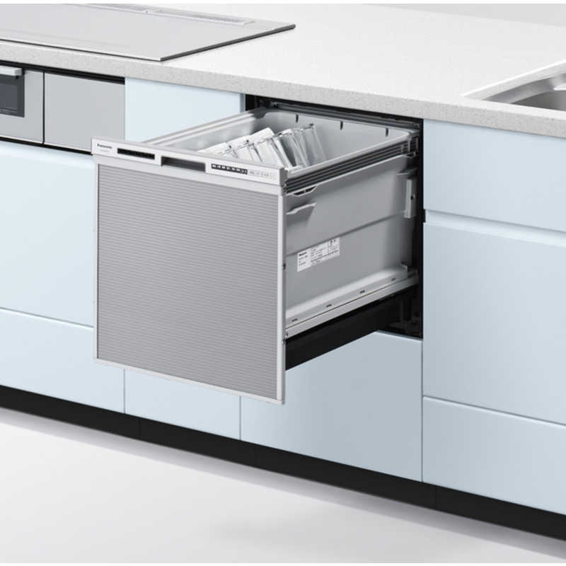 パナソニック　Panasonic　食器洗い乾燥機 R9シリーズ 食器点数～40点 ミドル(浅型)タイプ ビル [1～5人用] シルバー　NP-45RS9S (宅配商品)