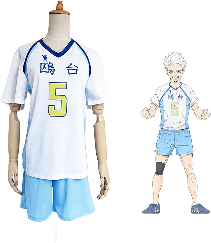 ハイキュー!! コスプレ 衣装 鴎台高校 星海光来 番号5 上下セット シャツ 半袖 仮装 変装 学園祭 文化祭 イベント
