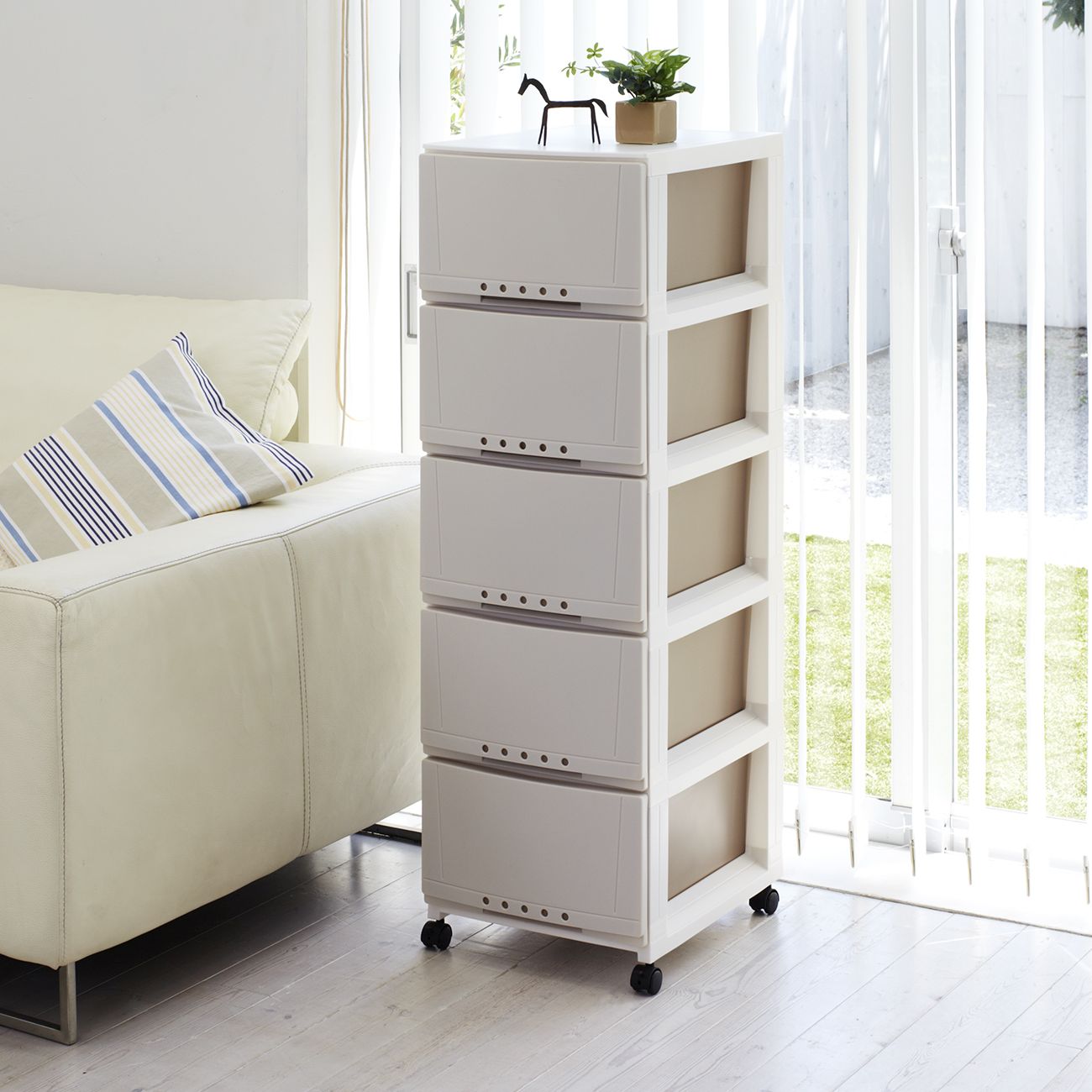 天馬 3405(ル-ムケ-スCAP) プロフィックス ルームケース（5段タイプ/幅34cm/カプチーノ） 3405ルムケスCAP