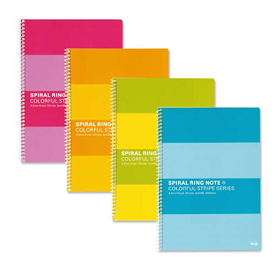 他サイト： プラス　ノート スパイラルリングタイプ セミB5 4冊パック　RS-030-4Pの商品画像