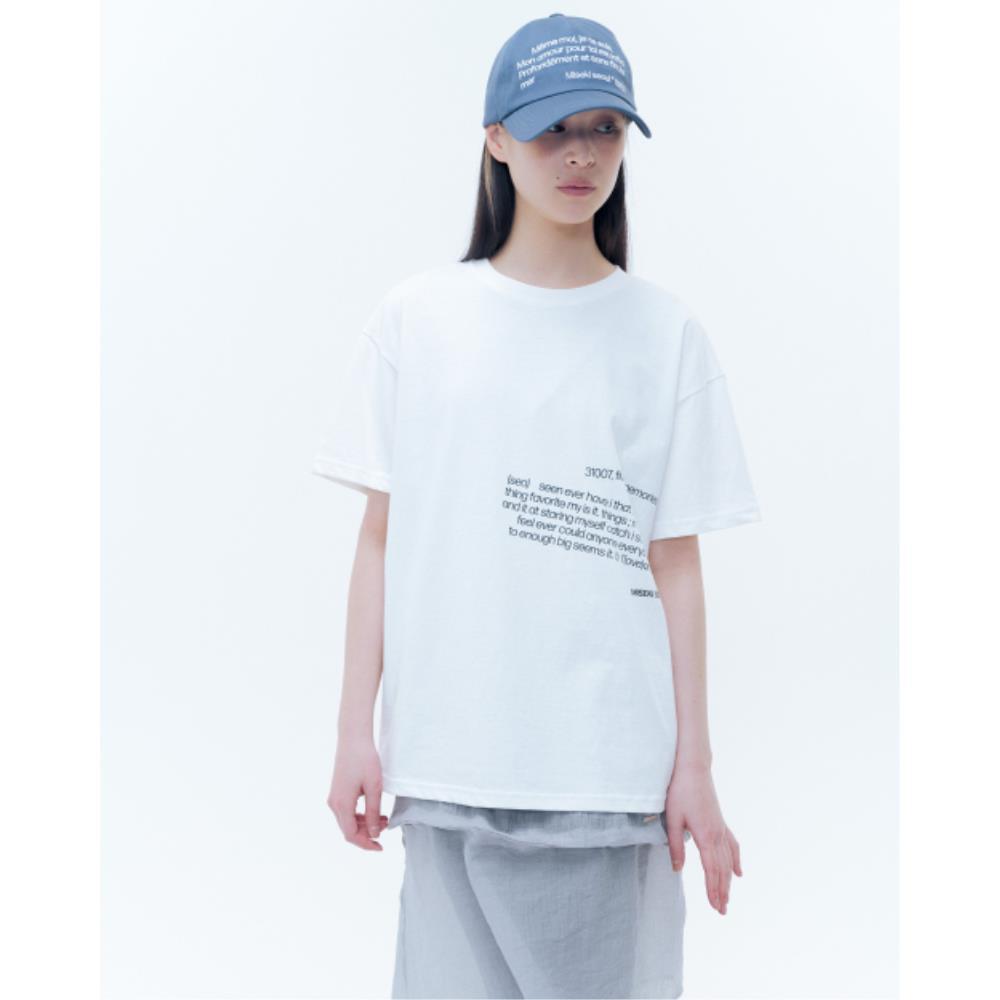 MISEKI SEOUL Tilt quote short sleeves WHITE MSK252TS12WH