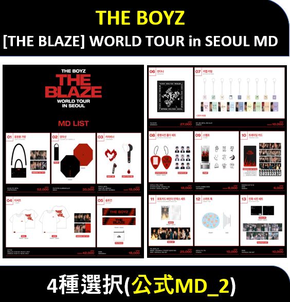 【4種選択】 THE BOYZ - (公式MD_2) [THE BLAZE] WORLD TOUR in SEOUL MD