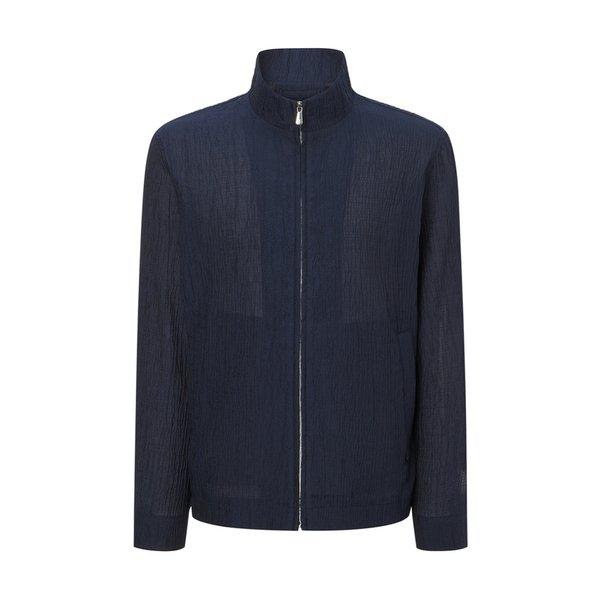 [25SS] [SARTI] シルク混紡ネイビーブルゾンジャンパー DMJU5BN72N2 54,998円