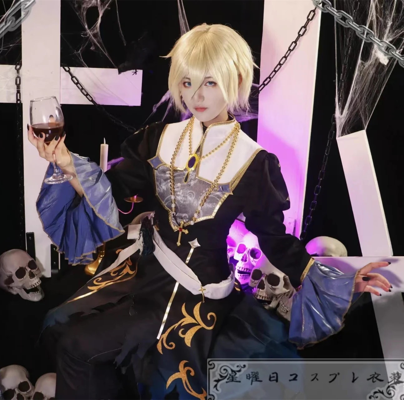 あんさんぶるスターズ 朧な影 ゴースティック ハロウィン キャンペーン Fine 伏見弓弦 姫宮桃李 天祥院英智 日日树涉 コスプレ衣装 コスチューム