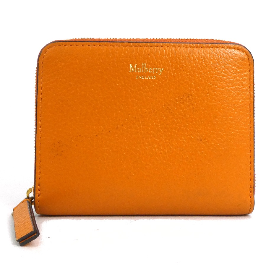 Mulberry マルベリー コインケース レザー オレンジ レディース h30351g