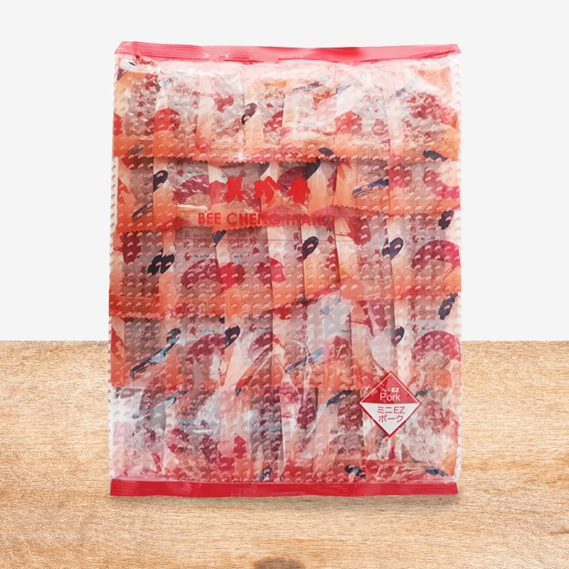 ミニEZポーク１KG　シンガポール　バクワ　エスニックフード　味付けポークジャーキー 　おやつ つまみ　ビール　ワイン　オードブル　サンドイッチ　無添加素材