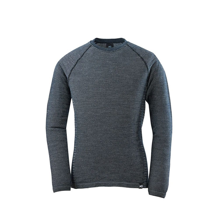 ワッフル ウール クルー BLACK XS/S MIV01905-0247