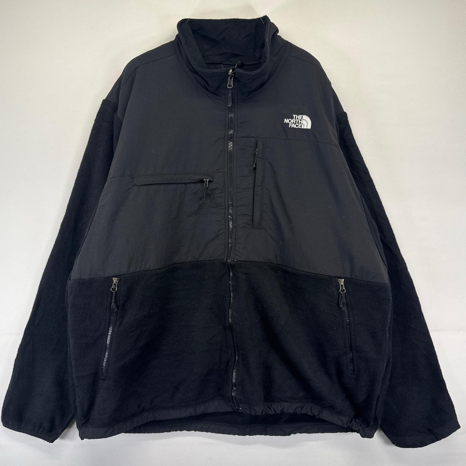 古着 フリース ジャケット フルジップ デナリジャケット 大きいサイズ 2XL ブラック系 メンズ