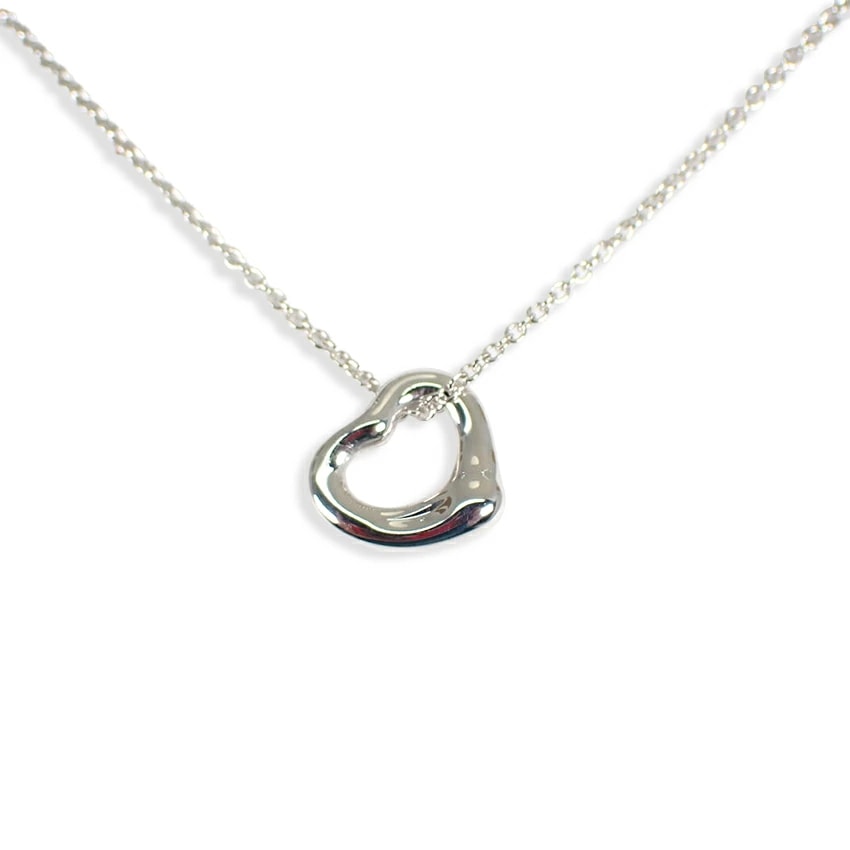 【中古】TIFFANY/ティファニー 925 オープンハート ペンダント/ネックレス[g378-24]