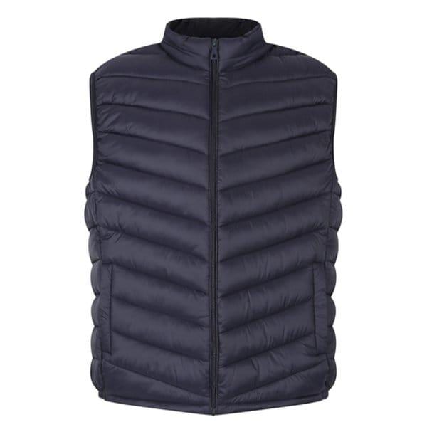 メンズ冬ハイネック軽量フルジップアップベストパディング IE-VEP-4006-ネイビー