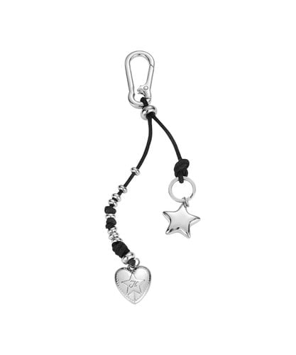 NFF heartlink leather keyring black ハートリンクレザーキーリング ブラック 韓国雑貨 正規品 キーホルダー