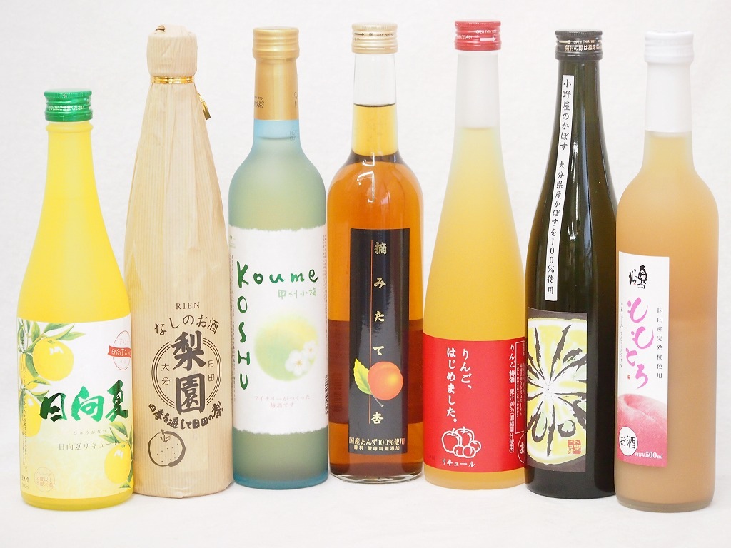 超人気新品 一度飲んでみたかった果物のお酒7本セット 日向夏梨園梅ワイン杏りんご梅酒かぼすももとろ5 洋酒 Www Pulse Orange Cm