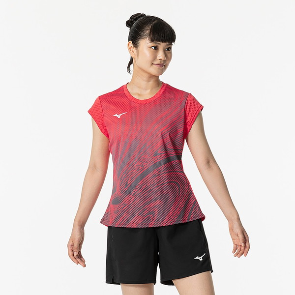 MIZUNO ミズノ 汗処理／通気 ドライエアロフローキープライトゲームシャツ ラケットスポーツ ウィメンズ ゲームウエア 62JAB20063 6,253円