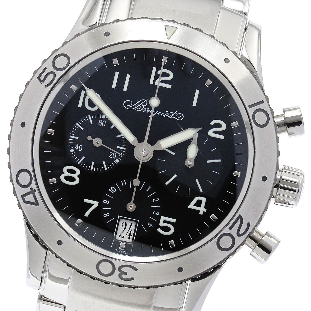 ブレゲ Breguet 3820 トランスアトランティック タイプ XX クロノグラフ 自動巻き メンズ 箱・保証書付き_872555【中古】