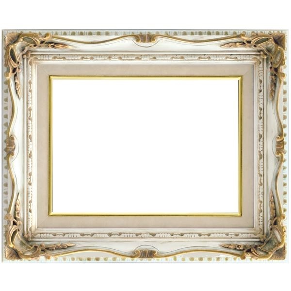 F10 油彩　額　アンティーク　油絵用　額縁　アイボリー 新品 シルバー F10 油彩 額 アンティーク 油絵用 額縁 アイボリー 新品 シルバー