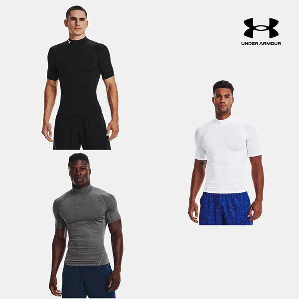 男性コンプレッションモック半袖Tシャツ HeatGearアーマー運動ヘルストレーニング1372586
