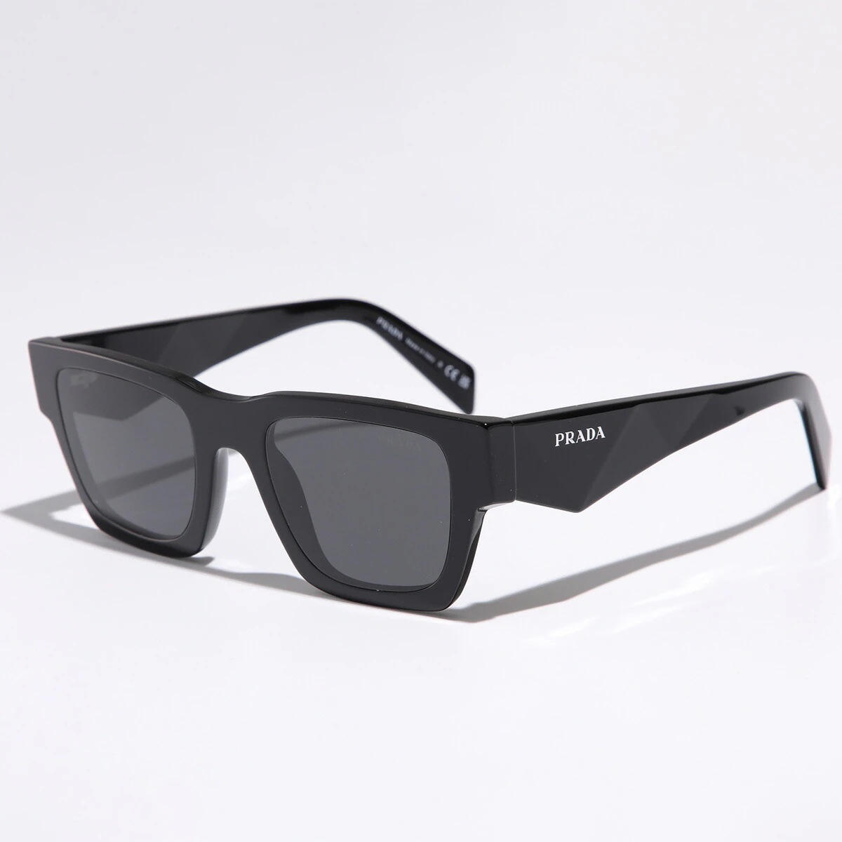 PRADA プラダ シンボルサングラス SPR A06 メンズ レディース ウェリントン型 セルフレーム フルリム ロゴ アイウェア 16K-08Z【箱B】