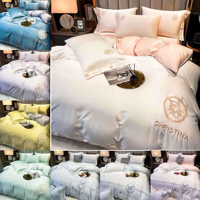 9色 布団カバー セット ベッドカバー 寝具セット ボックスシーツ 北欧風 模造シルク 防ダニ 5,565円