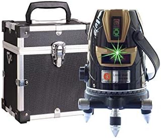 【CL-work】5ライン グリーン 超強 LD レーザー 墨出し器自動水平高輝度 高精度水平垂直光学測定器 水平器墨つぼ墨だし 【標準セット】 SK-568