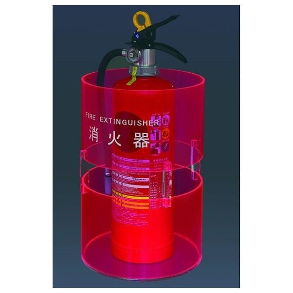 消火器ボックス 据置型 SK-FEB-FG330 蛍光ピンク[0331-50003]