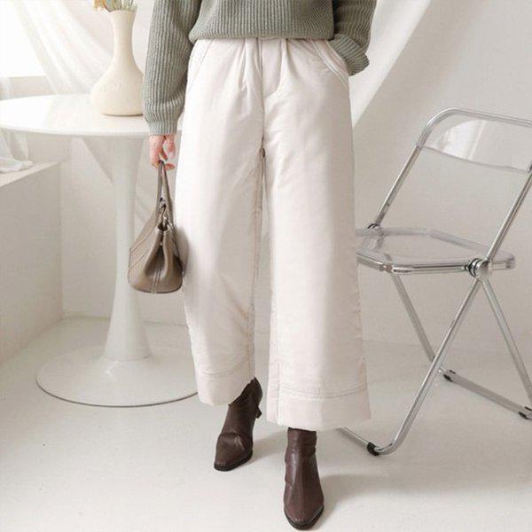 HスタイルCCHP8-1.2パディングワイドパンツ 秋冬 パディング ワイドパンツ パンツ スラックス バンディングパンツ