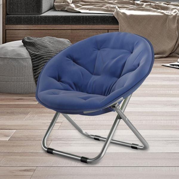 キャンプ 折りたたみ椅子 ムーンチェア コンパクト ピクニック アウトドア バックパッキング ダークブルー