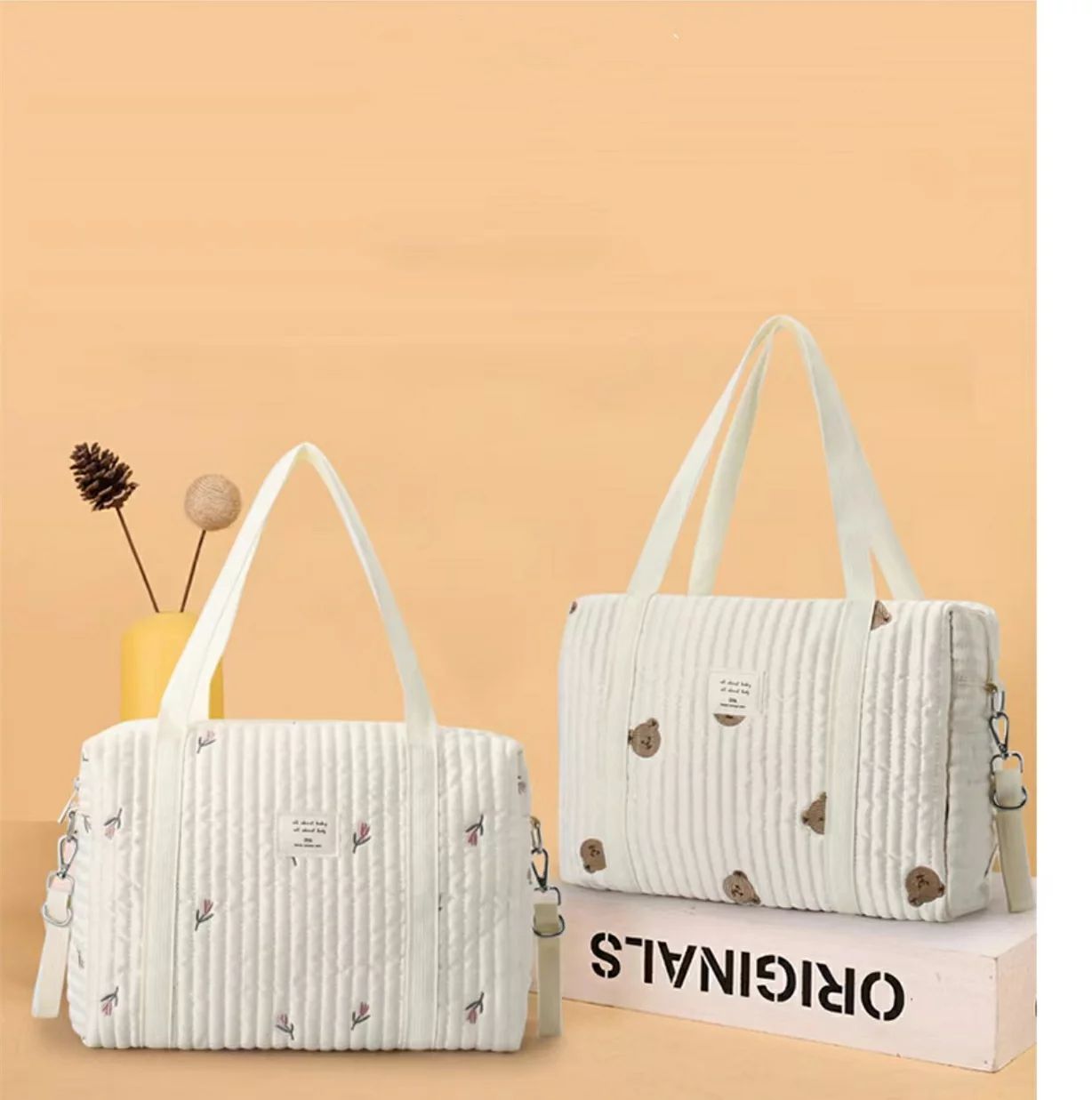 insマミーバッグ大容量トートバッグマザーアンドベイビーバッグフローラルハンドヘルドワンショルダーラ