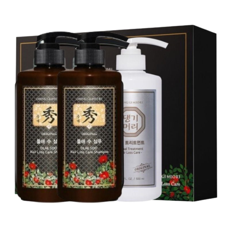 韓国発「トゥレエ 秀」シャンプー500ml×2本＋トリートメント500ml ギフトセット頭皮ケア＆しっとり髪脱毛ケア対応