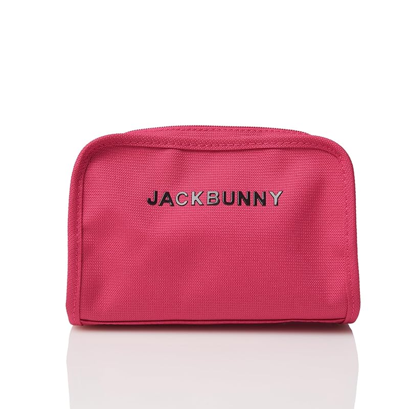 [ジャックバニー] 継続定番商品 ポーチ [ロゴファスナーシリーズ](カラビナ付き) / ゴルフ 小物入れ / 262-4984714 090_ピンク FR