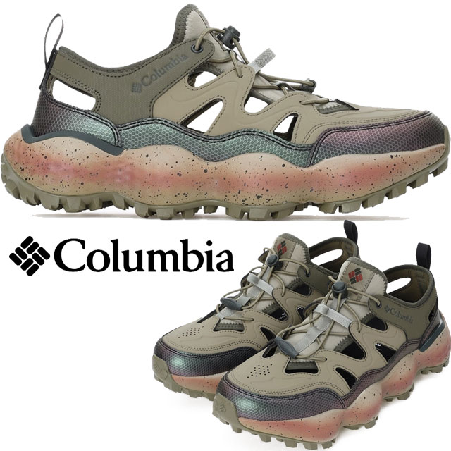 コロンビア スニーカーサンダル メンズ サンダル 滑りにくい 靴 アウトドア シューズ 前ふさがり 脱ぎ履きしやすい スライブ リバイブ シャンダル YM8908 397 ストーングリーンダークモス