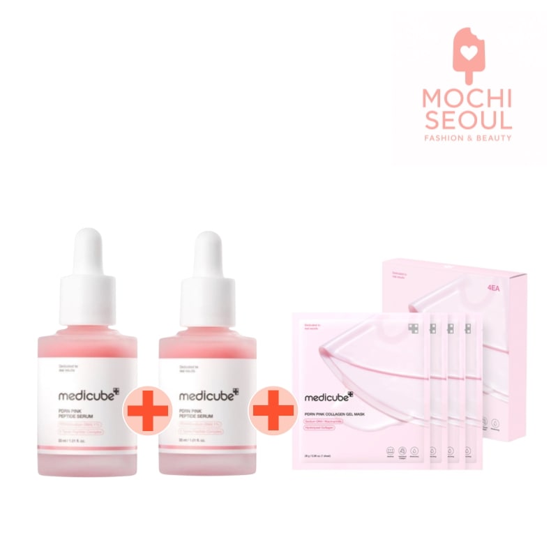 [1 + 1 / セット] PDRN ピンク セット セラム 30ml 2個 + ゲルマスク 4枚 跡 くすみ トーニング セラム 韓国 オリーブヤング ベスト