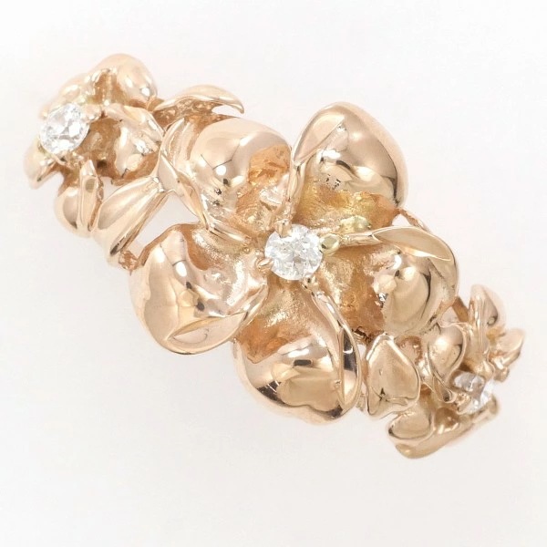 14K PG リング 指輪 8.5号 ジルコニア 総重量約3.0g ジュエリー 中古