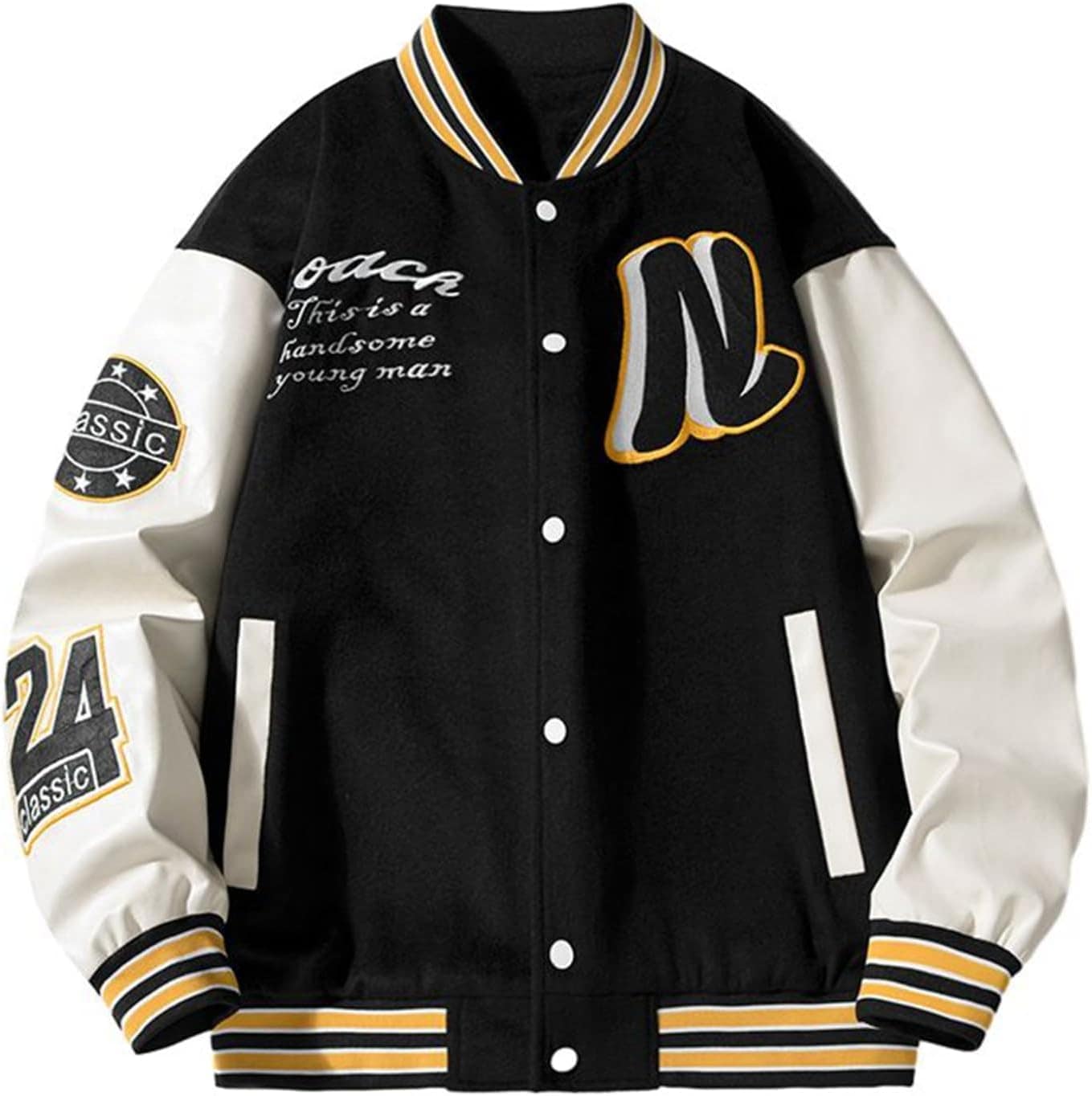 スタジャン メンズ 春 秋 ジャケット 防風 カジュアル スタジアムジャンパー 刺繍 パッチワーク バイカラー アメカジ 通勤 通学 ストリート 大きいサイズ オシャレ 野球服 アウトドア アウター