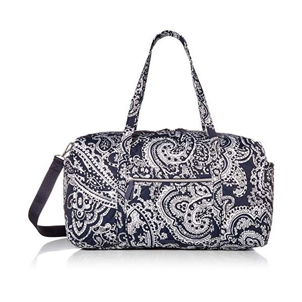Vera Bradley Women s Performance Twill Large Travel Duffel Travel Bag， Deep Night Paisley Neutral， O