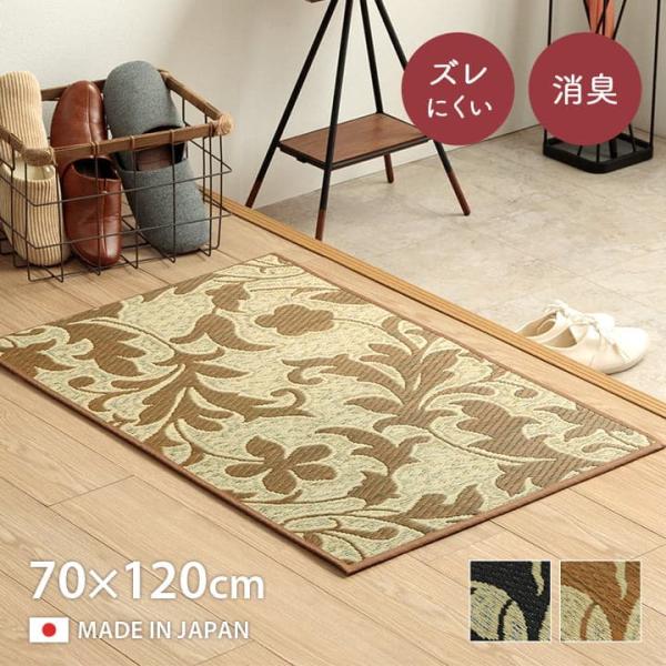 Fネム 玄関マット マット 国産 日本製 ギャッベ柄 ギャベ柄 お手入れ簡単 夏 抗菌防臭 調湿 消臭 空気清浄 汚れにくい 滑りにくいG9808714