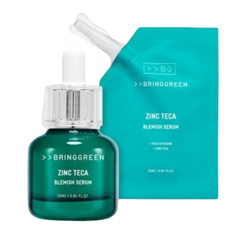 ブリングリーン ジンクテカトラブルセラム 25ml+詰め替え25ml / 韓国 人気 赤み 鎮静 ティーツリー ブレミッシュセラム ニキビケア 導入 美容液